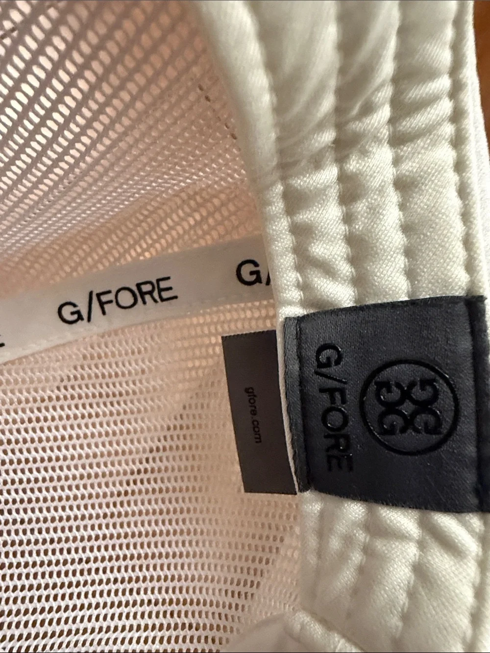G/FORE White Trucker Hat with Blue Logo